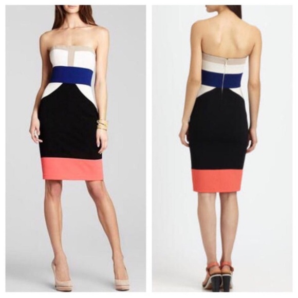 BCBGMaxAzria Dresses & Skirts - BCBGMAXAZRIA Color Blocked 'Reese' Cocktail Dress